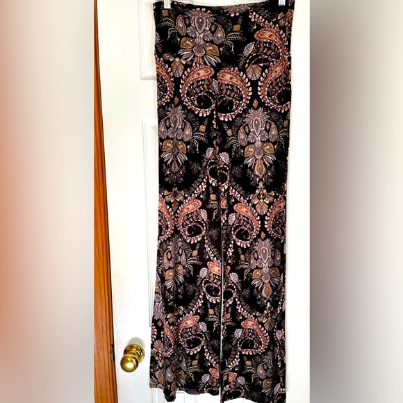 Paisley Bell Bottom Pants - Picture 1 of 4